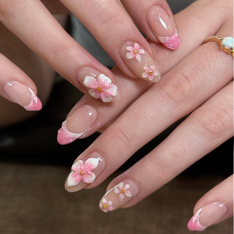 Floral Design Press-On Nail Set Acalora