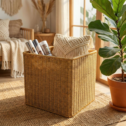 Rectangular Woven Storage Box Acalora