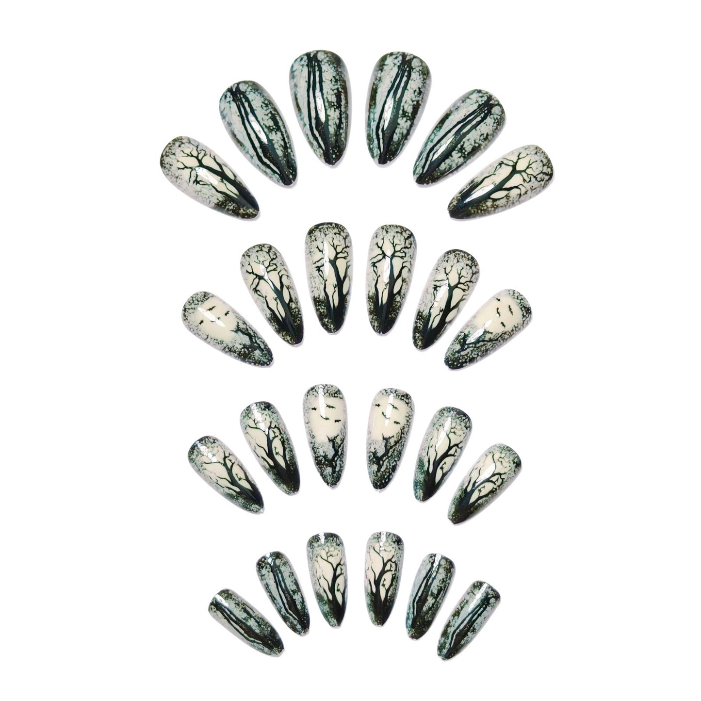 Artistic Nature-Inspired Nail Art Acalora