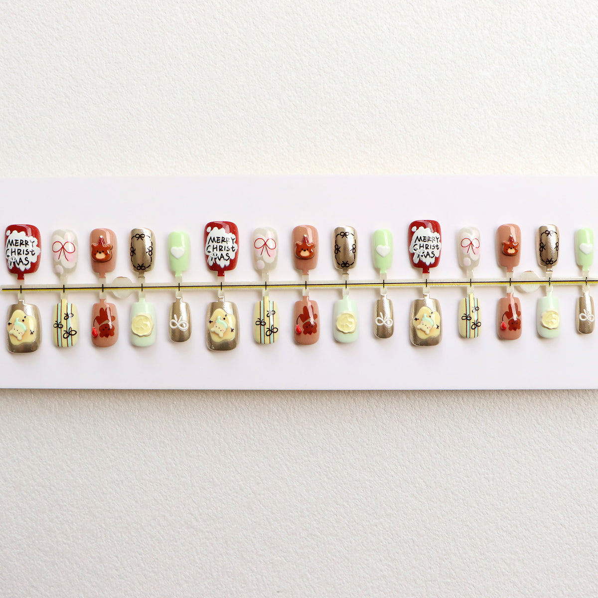 Festive Themed Press-On Nail Art Set Acalora