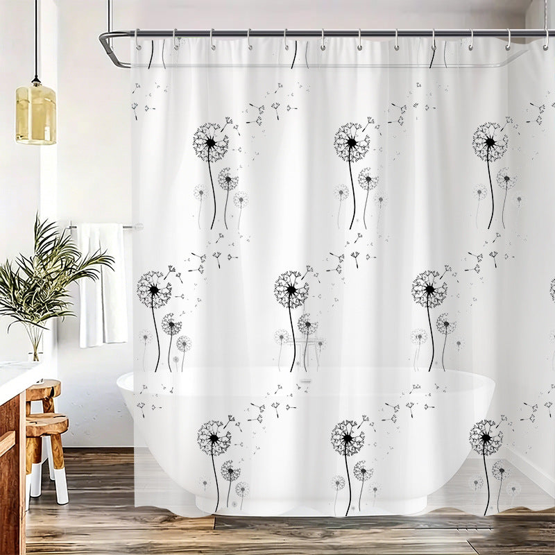 Dandelion Print Shower Curtain