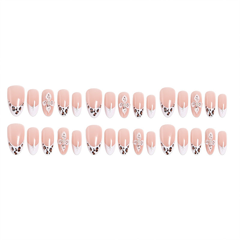 Art Nail Set with unique floral decorations and elegant design Acalora