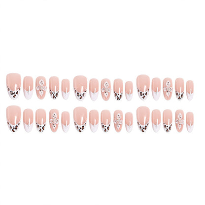Art Nail Set with unique floral decorations and elegant design Acalora