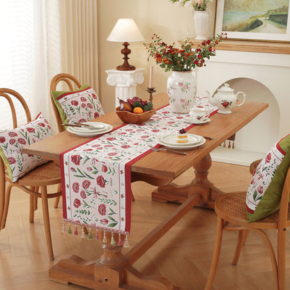 Elegant Floral Design Table Runner