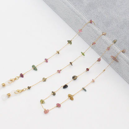 Elegant Crystal-Embellished Eyewear Chain Acalora