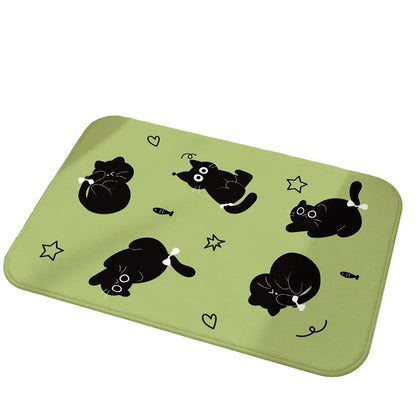 Unisex Artistic Cat-Themed Area Rug