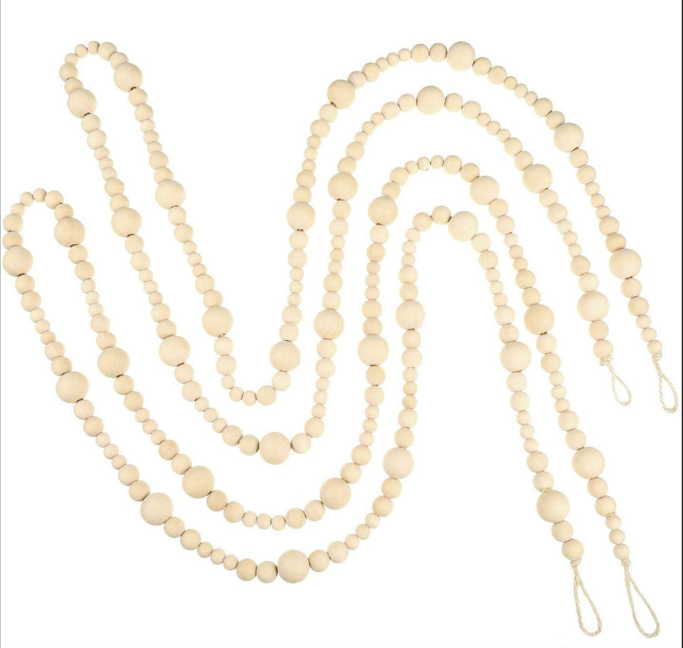 Decorative Wooden Bead Garland Acalora