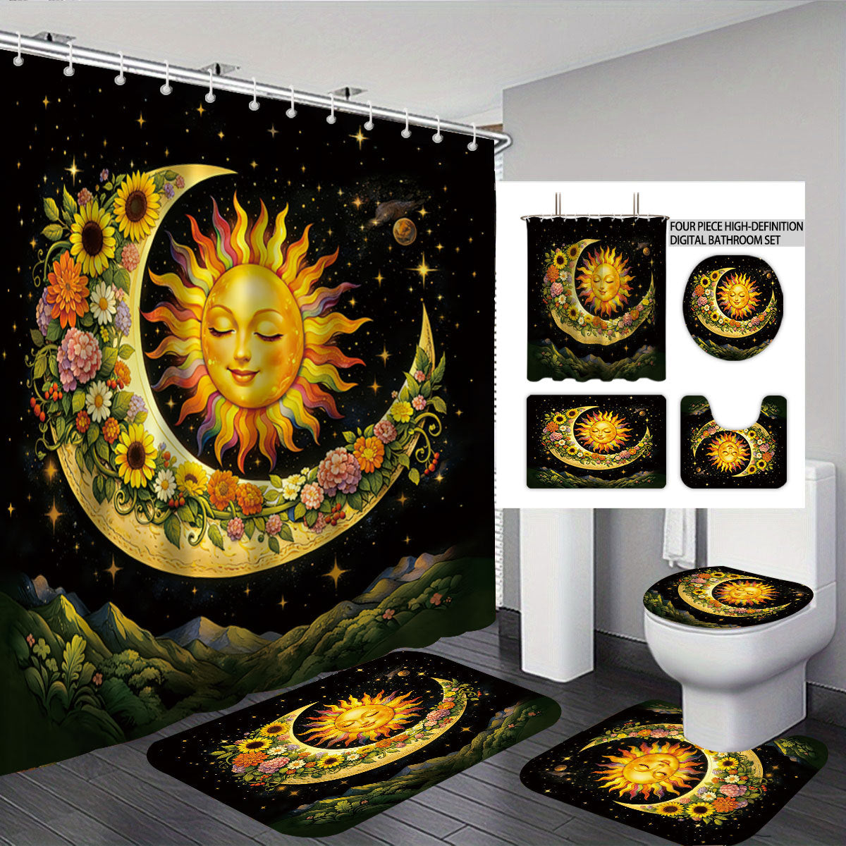 Digital Duck-Themed Bathroom Set