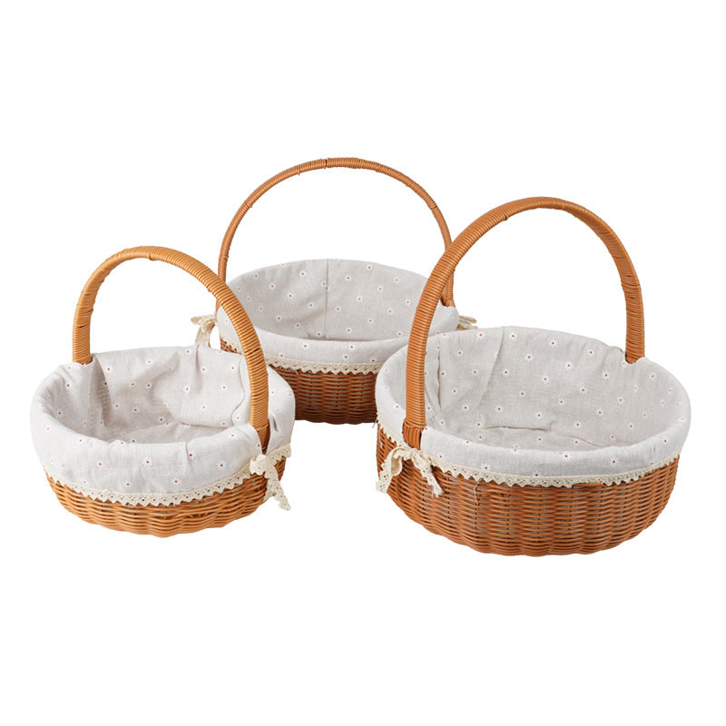 Decorative Round Woven Basket Acalora