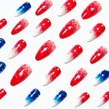 Festive Starry Nail Art Acalora