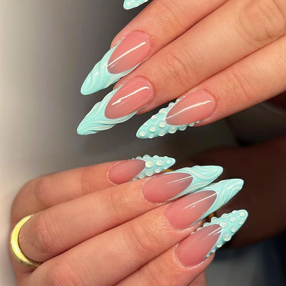 Artistic Textured Press-On Nail Art Acalora