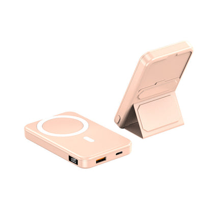 Portable power bank with integrated stand and LCD display Bowlift