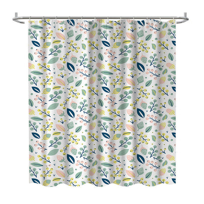 Floral Print Shower Curtain