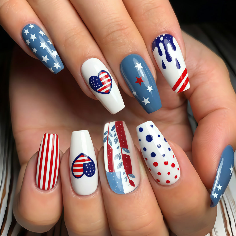 Creative and patriotic art nails Acalora