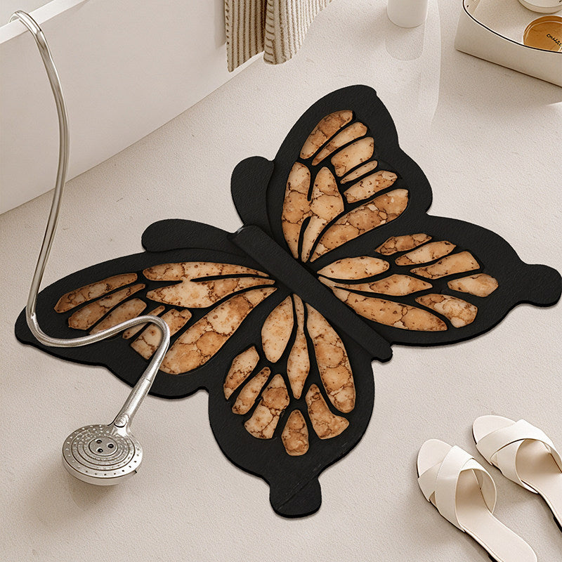 Butterfly Shaped Bathroom Rug