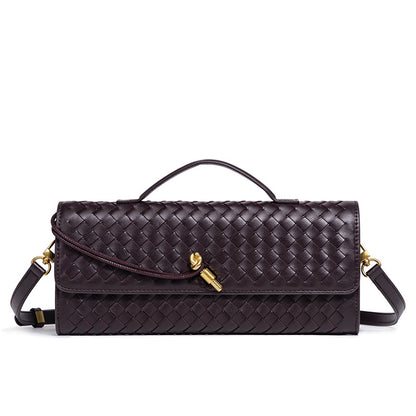 Woven Leather Clutch Acalora