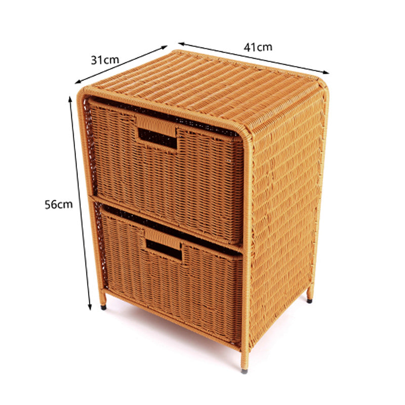 Multi-Drawer Woven Storage Chest Acalora