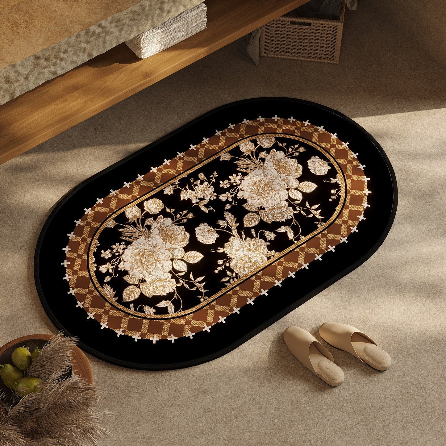 Chic Geometric Design Bath Mat