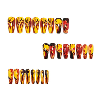 Artificial nails with autumn leaf design Acalora