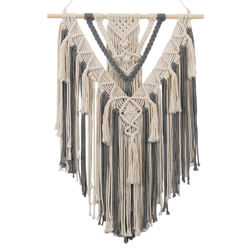 Macrame Wall Hanging with Fringes Acalora