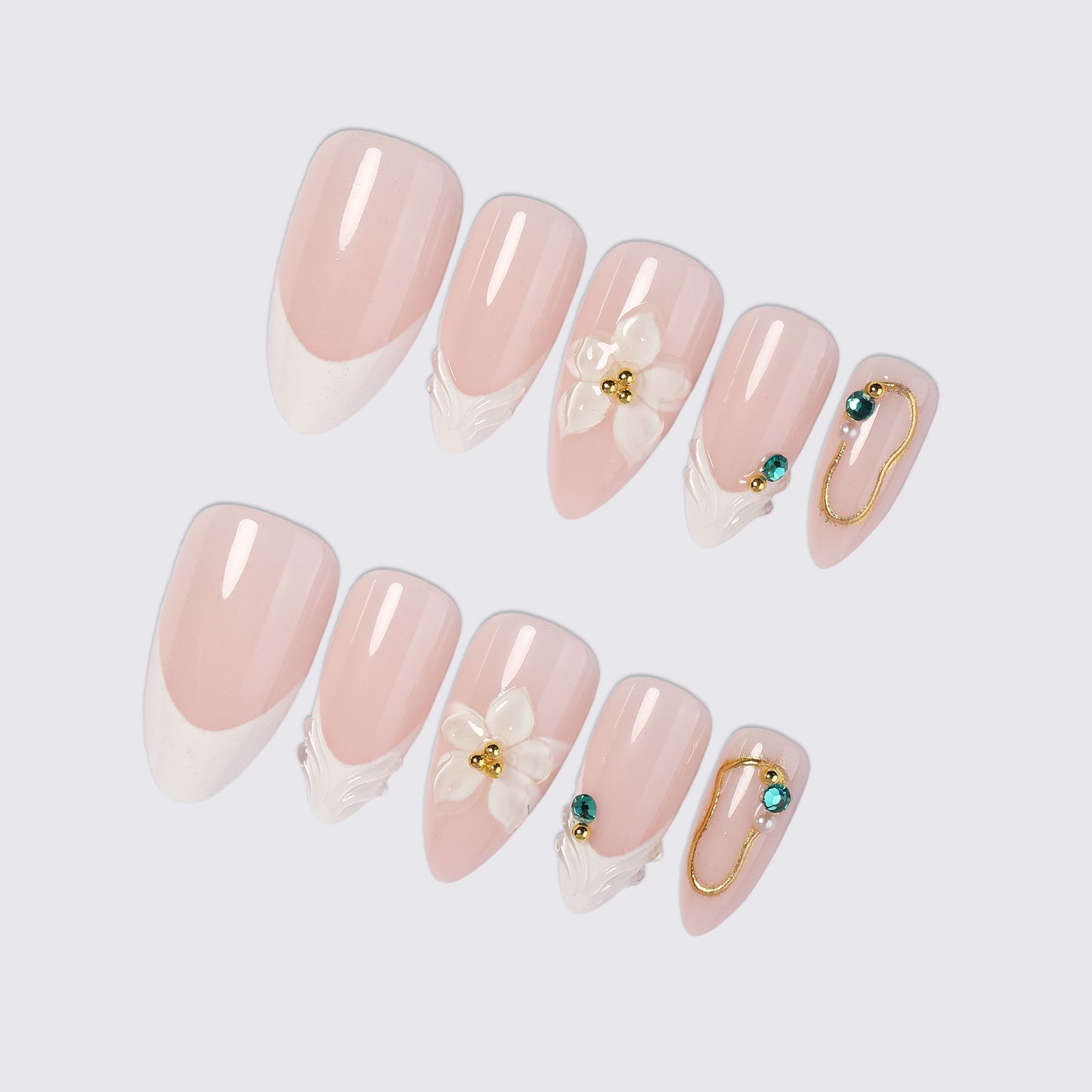 Elegant Decorative Press-On Nail Set Acalora 1788495787