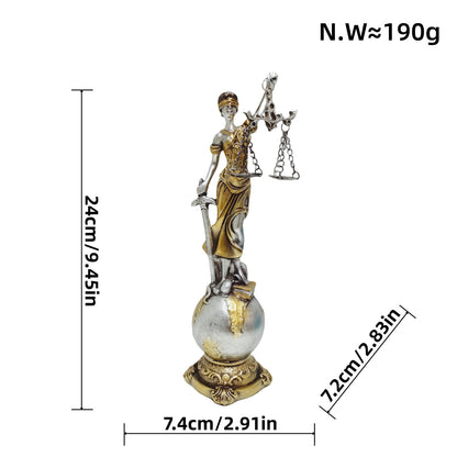 Elegant statue of Justitia in artistic details Acalora