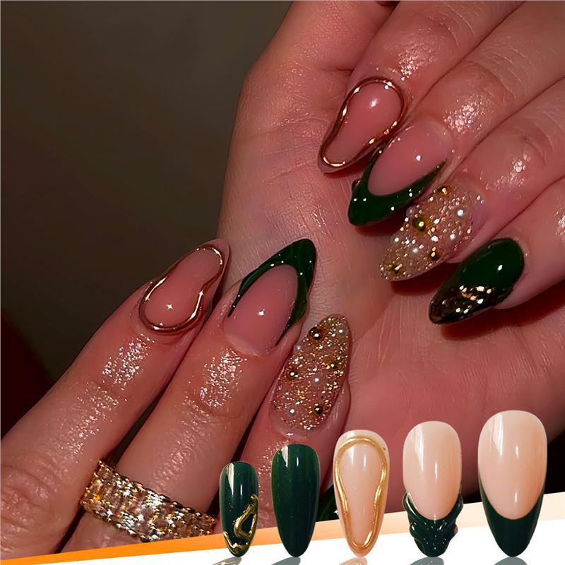 Glamorous Decorative Press-On Nail Art Acalora