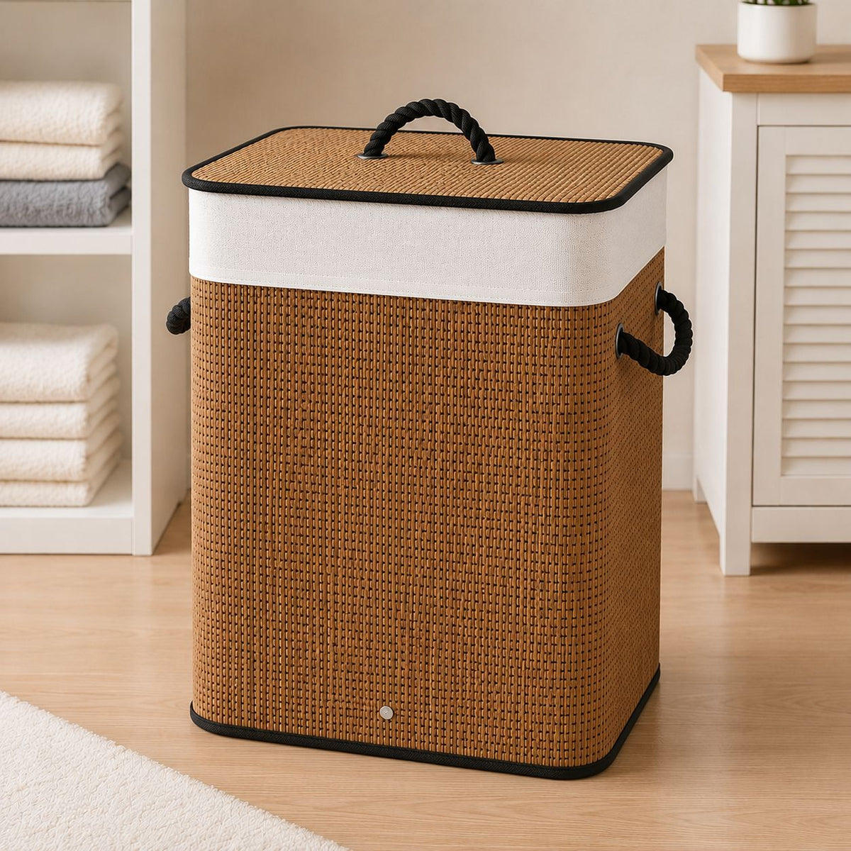 Laundry basket with lid and handle Acalora
