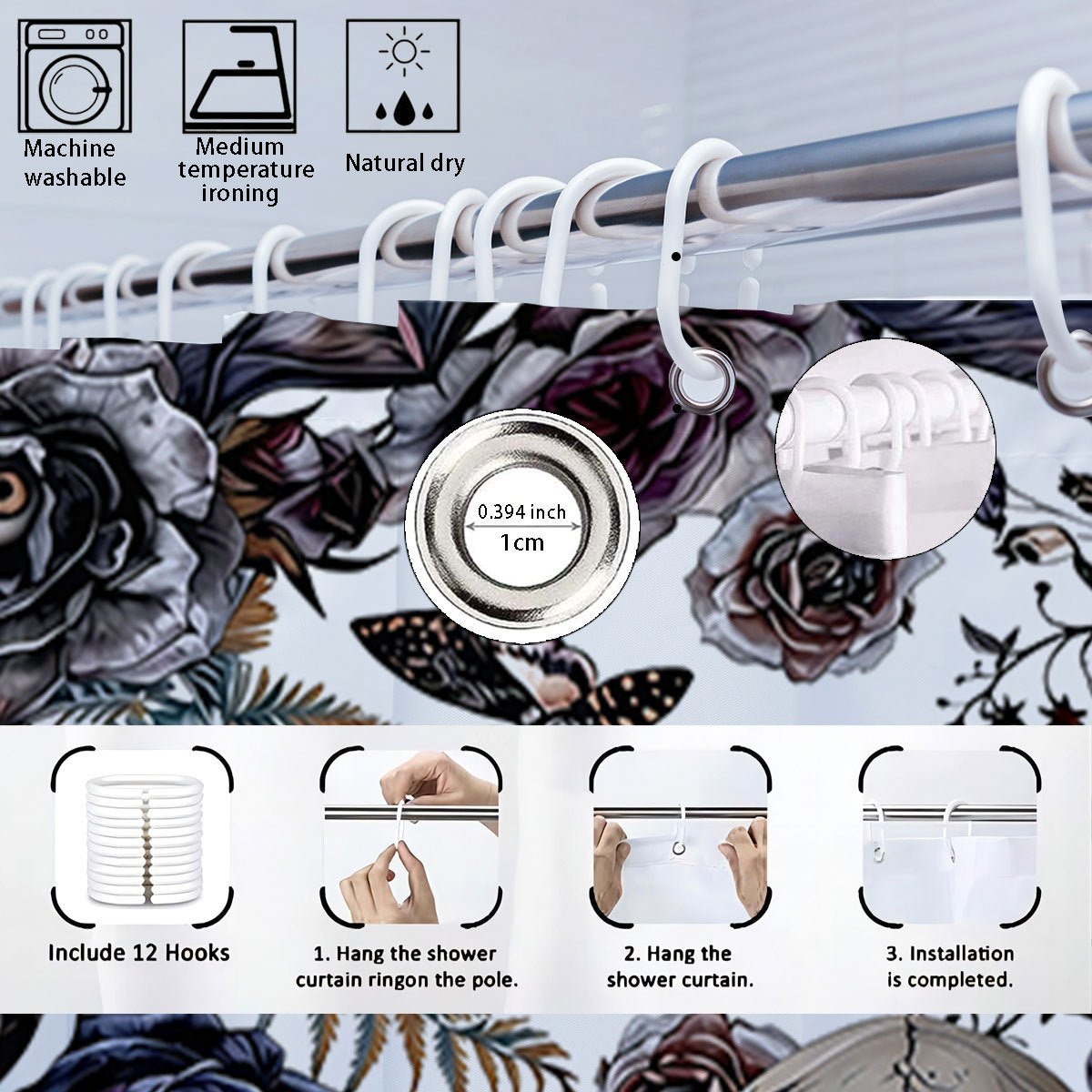 Artistic Skull Bathroom Décor Set
