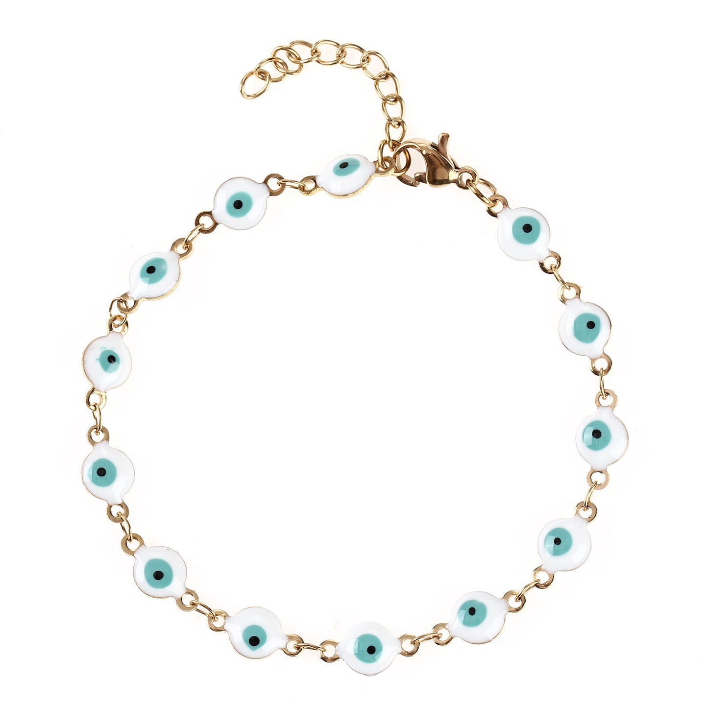 Colorful Evil Eye Charm Bracelet Acalora