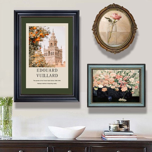 Vintage Floral Wall Decoration Print