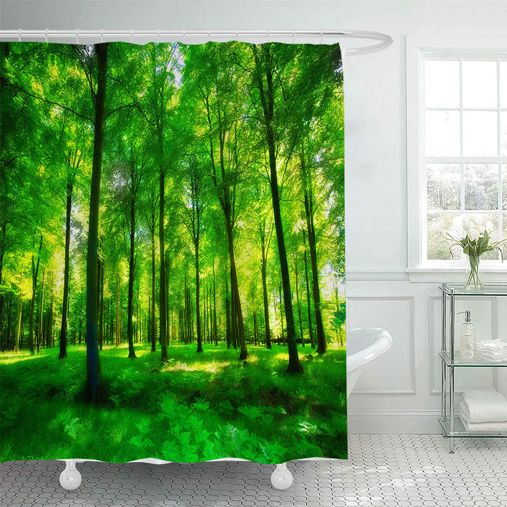 Scenic Garden Print Shower Curtain