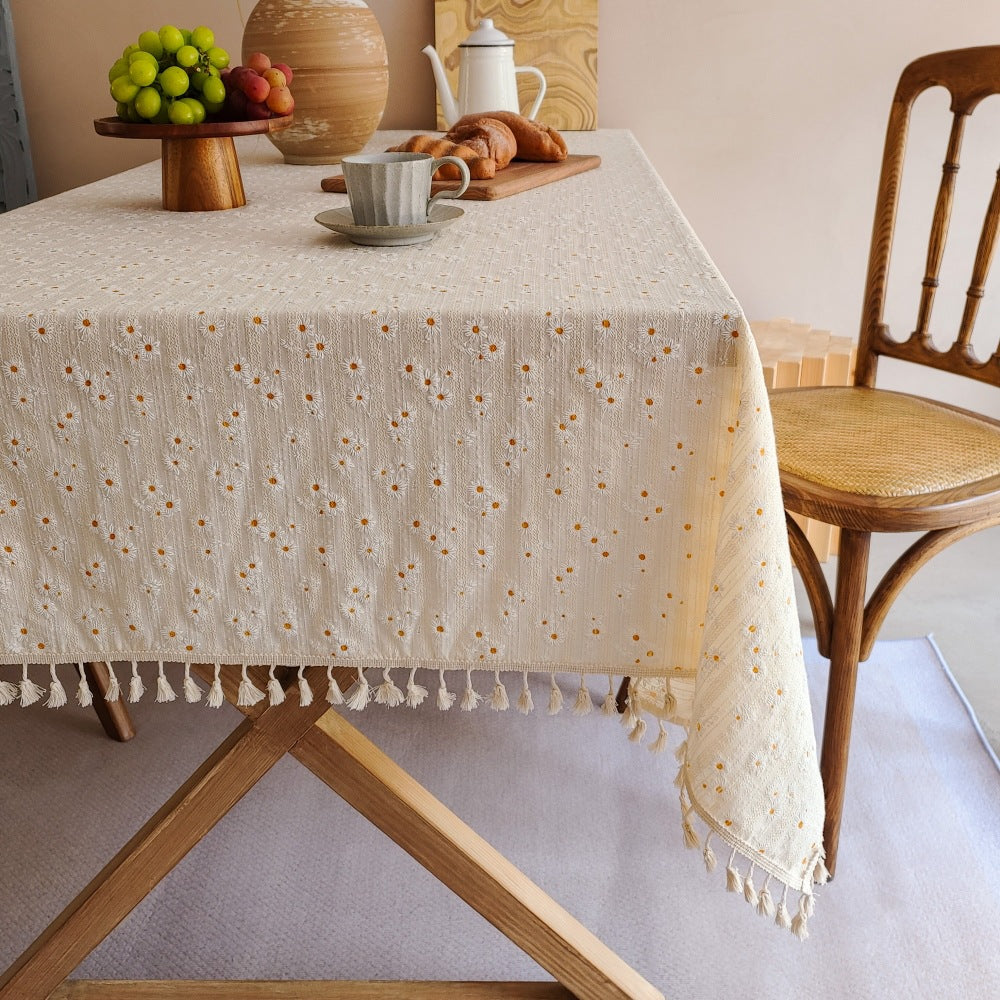 Decorative Fringe Tablecloth