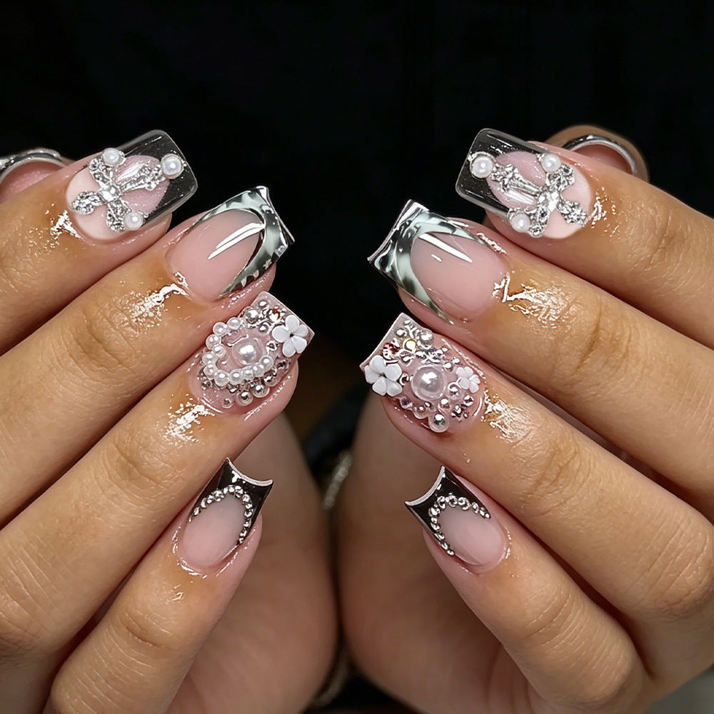 Elegant Decorative Acrylic Press-On Nail Art Acalora