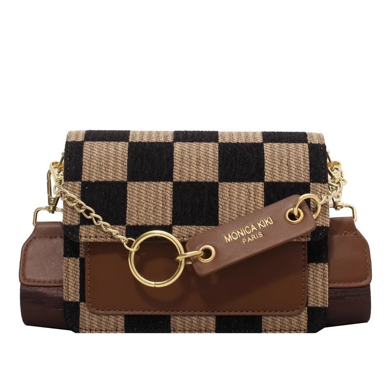 Stylish Checkered Crossbody Bag Acalora