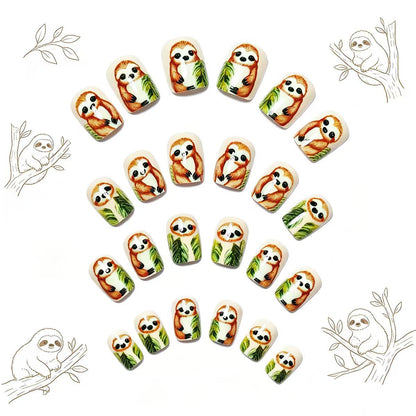 Sloth-Inspired 3D Nail Art Acalora