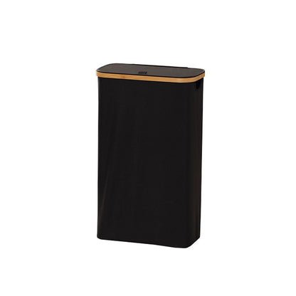 Elegant waste bin with bamboo lid Acalora