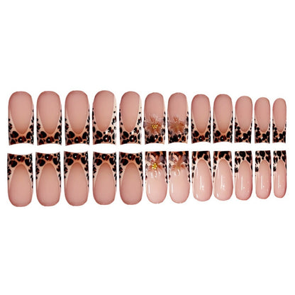 Elegant Animal Print Press-On Nail Art Acalora