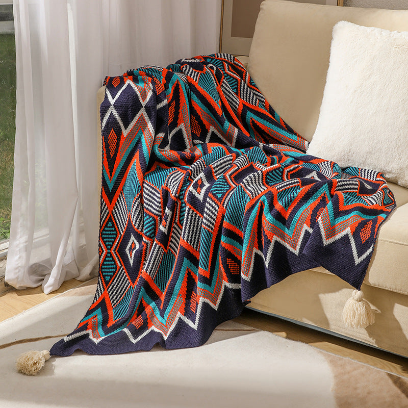 Decorative Knitted Throw Blanket