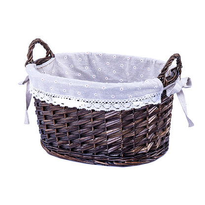 Basket with fabric insert
