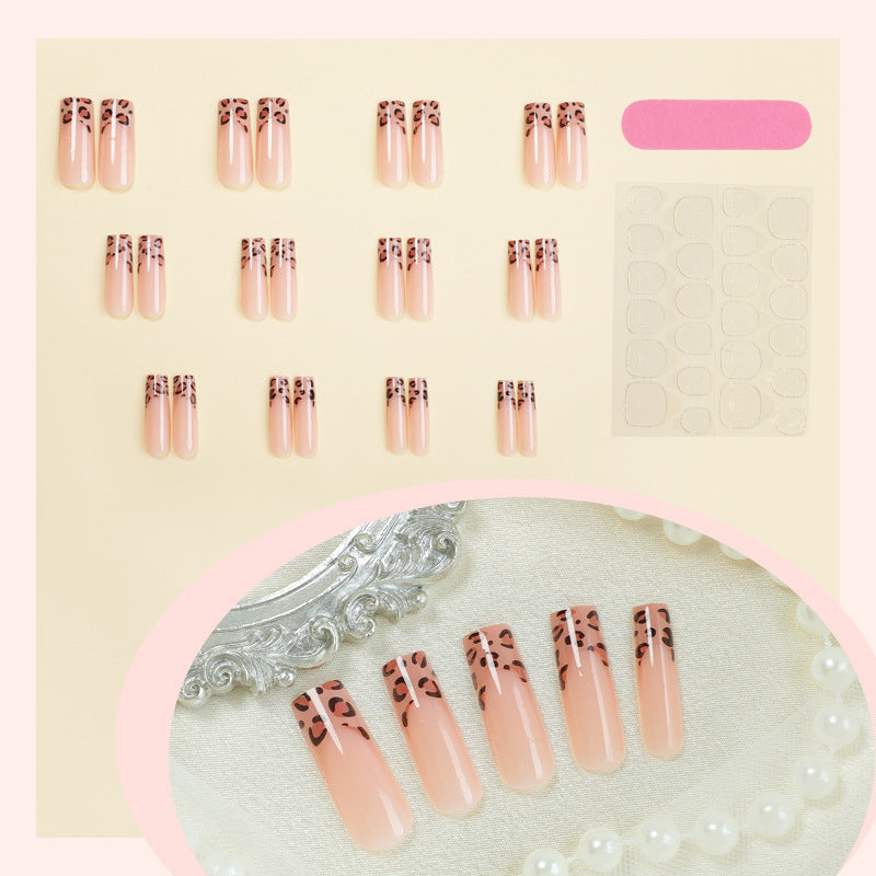 Stylish Leopard Print Press-On Nail Set Acalora