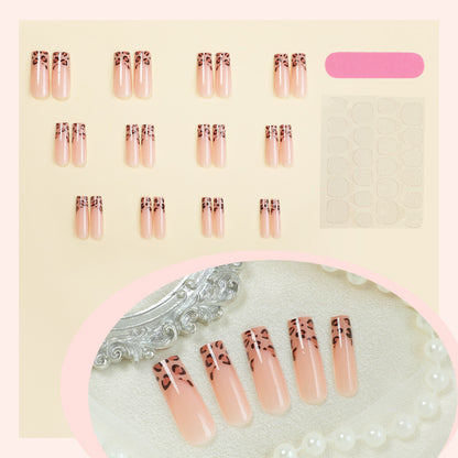 Stylish Leopard Print Press-On Nail Set Acalora