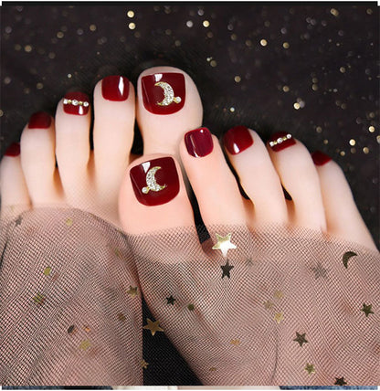 Decorative Press-On Toenail Set Acalora