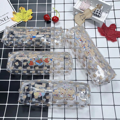 Cute Bear Patterned Pencil Case Acalora