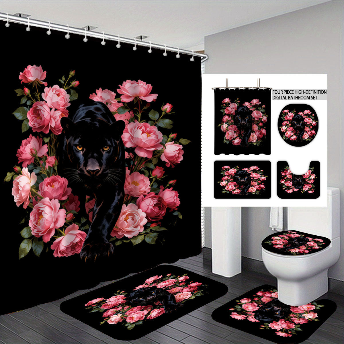 Autumn Leaves Digital Bathroom Set