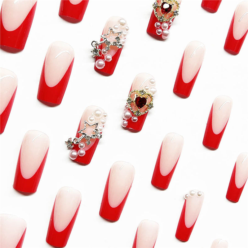 Decorative Pearl Accented Press-On Nails Acalora