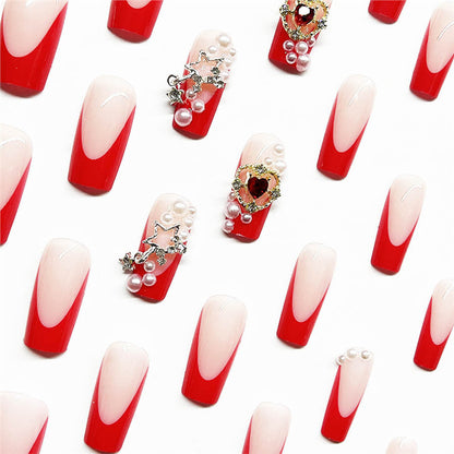 Decorative Pearl Accented Press-On Nails Acalora
