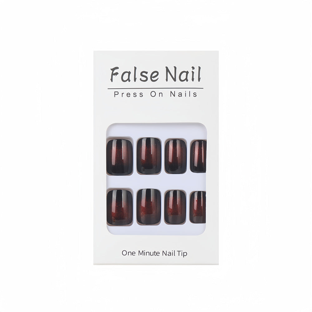 Elegant artificial nails with metallic shine and modern design Acalora