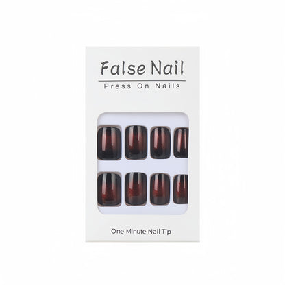 Elegant artificial nails with metallic shine and modern design Acalora