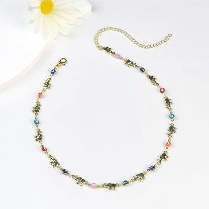 Colorful Elephant Charm Eyewear Chain Acalora
